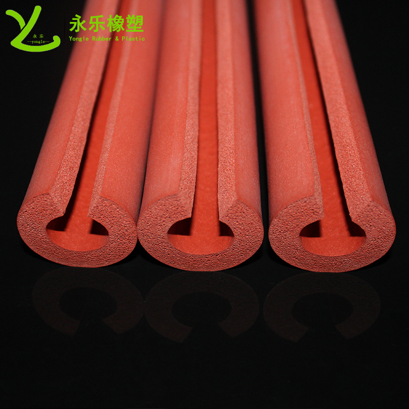 開口發(fā)泡硅膠管，耐高溫發(fā)泡硅膠管，保溫發(fā)泡硅膠管，隔熱發(fā)泡硅膠管