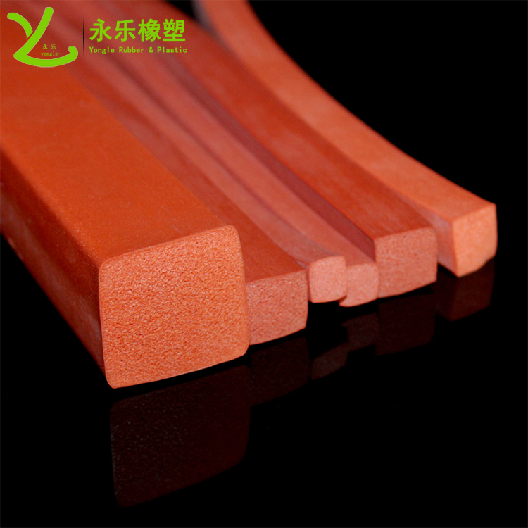 擠出硅膠密封條，耐高溫發(fā)泡硅膠條，阻燃硅膠發(fā)泡條