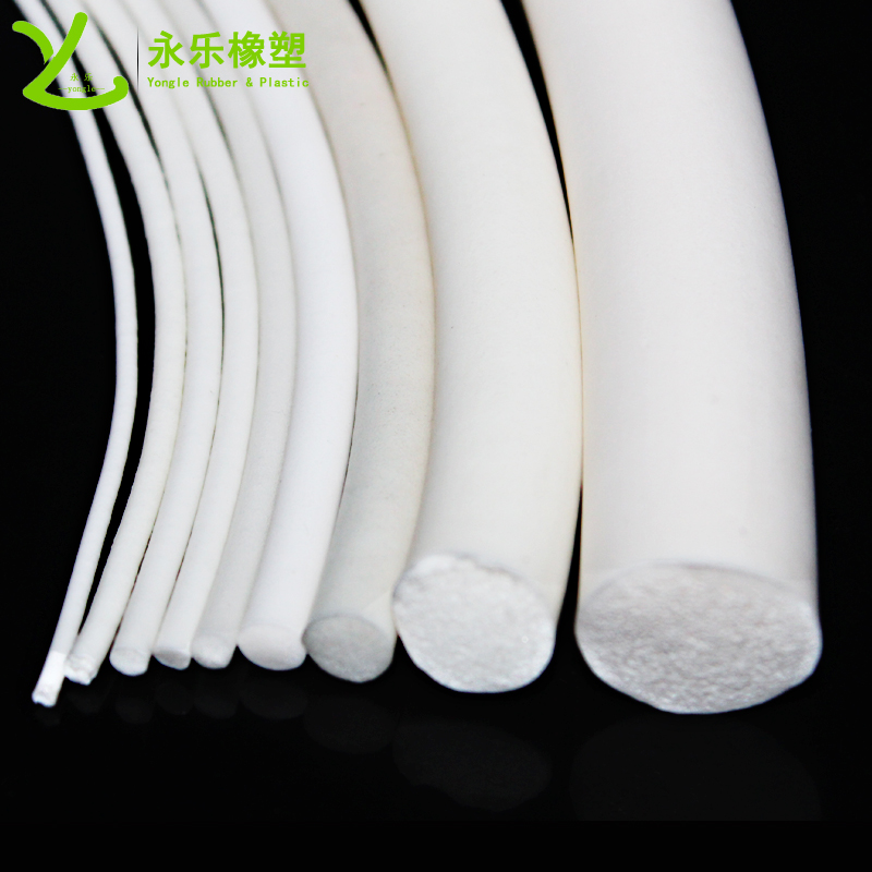 白色發(fā)泡硅膠條，無鹵發(fā)泡硅膠密封條，防水發(fā)泡硅膠密封條