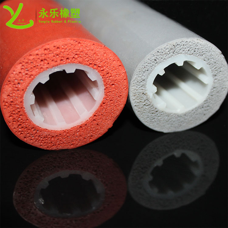 復(fù)合發(fā)泡硅膠管，耐高溫發(fā)泡硅膠管，保溫發(fā)泡硅膠管