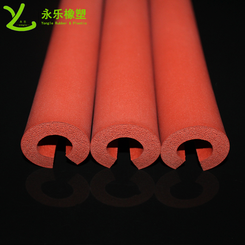 開口發(fā)泡硅膠管，耐高溫發(fā)泡硅膠管，保溫發(fā)泡硅膠管，隔熱發(fā)泡硅膠管