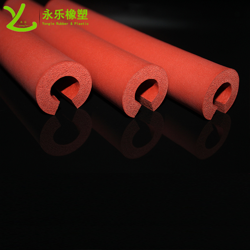 開口發(fā)泡硅膠管，耐高溫發(fā)泡硅膠管，保溫發(fā)泡硅膠管，隔熱發(fā)泡硅膠管
