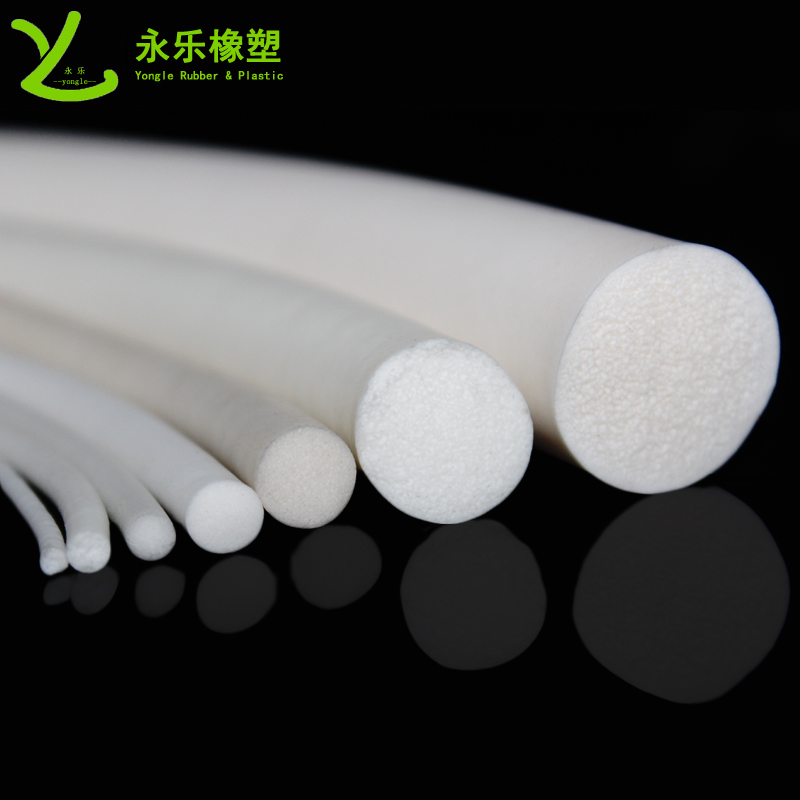 白色發(fā)泡硅膠條，無鹵發(fā)泡硅膠密封條，防水發(fā)泡硅膠密封條