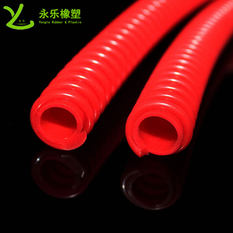 擠出醫(yī)用硅膠波紋管，紅色硅膠波紋管，耐高溫硅膠波紋管
