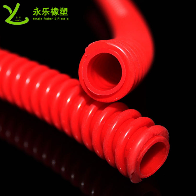 擠出醫(yī)用硅膠波紋管，紅色硅膠波紋管，耐高溫硅膠波紋管