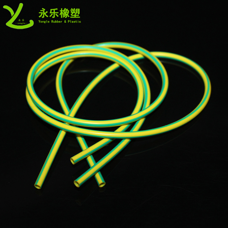 阻燃硅膠管，雙色阻燃硅膠管，黃綠絕緣硅膠管