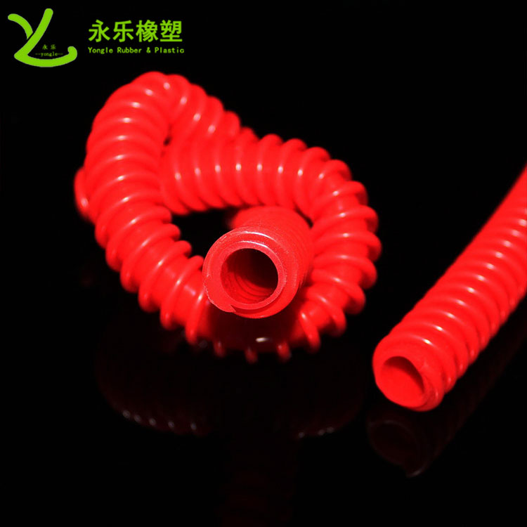 擠出醫(yī)用硅膠波紋管，紅色硅膠波紋管，耐高溫硅膠波紋管