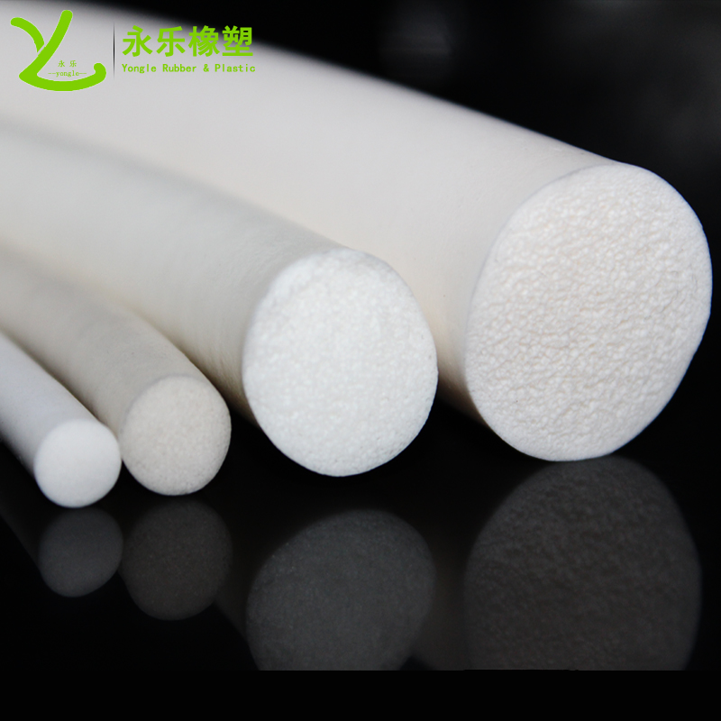 白色發(fā)泡硅膠條，無鹵發(fā)泡硅膠密封條，防水發(fā)泡硅膠密封條