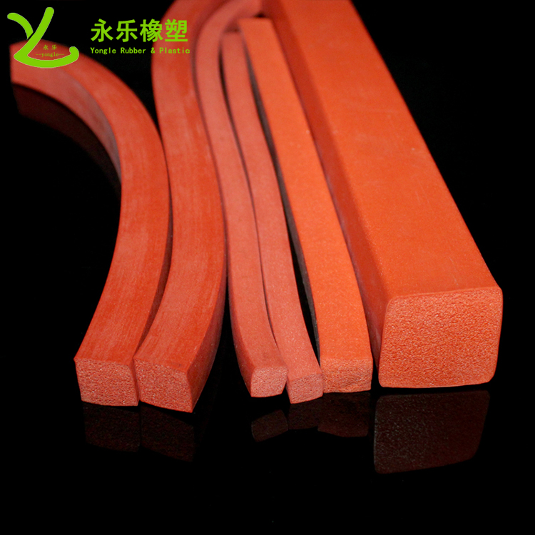 擠出硅膠密封條，耐高溫發(fā)泡硅膠條，阻燃硅膠發(fā)泡條